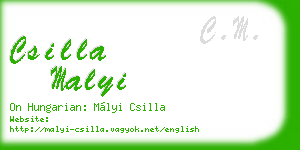 csilla malyi business card
